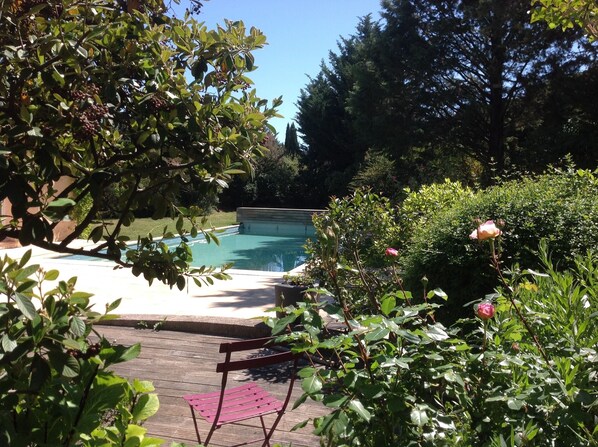 Piscine 6m/12 Volet roulant en bois pour la sécurité enfant