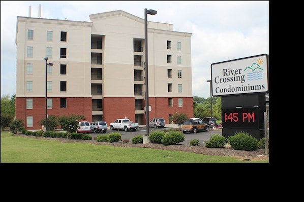  River Crossing Resort. Located just 1 block off the Parkway away from traffic.