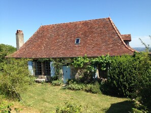 The house in late June looking down from the front gate