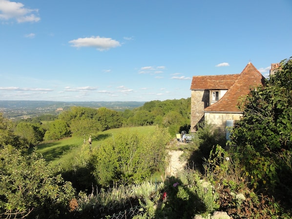 View of the house from the sheep lane to the West with the Dordogne River below