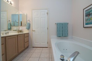 Primary Bathroom with Jetted Tub and Separate Shower
