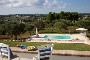 Stunning view over the valley from the terrace.