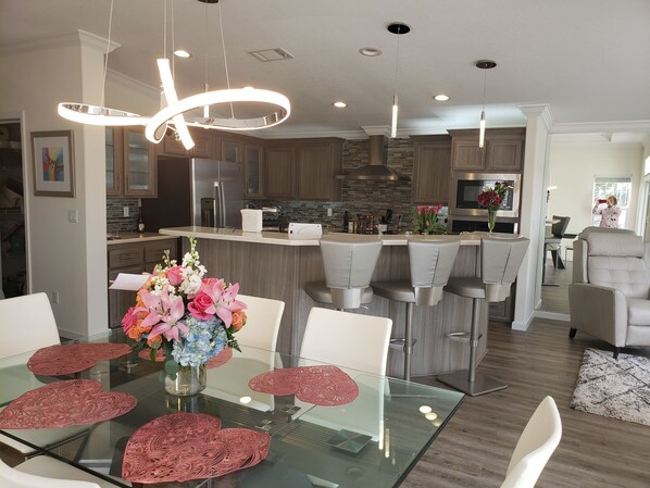 Kitchen from dining area