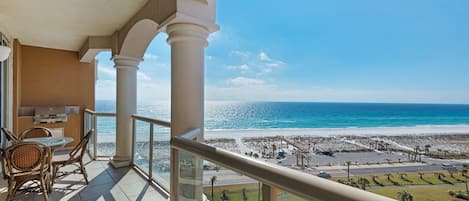Beachfront views from the 28-foot-long balcony.