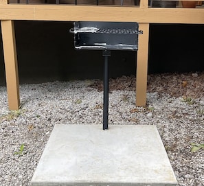 Top of the line ‘Park style charcoal grill’.