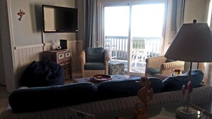 Living room looking toward ocean