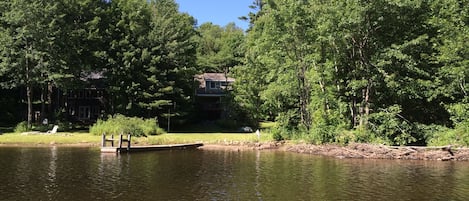 View to house from private lake