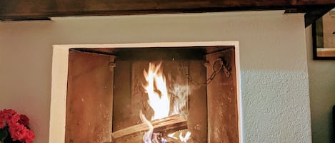 working fireplace