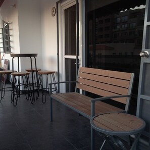 front balcony overlooking the marina