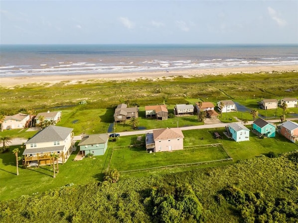 View of back of house and ocean