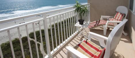 Oceanfront Balcony Steamer Chairs