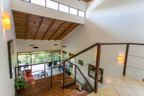 Beautiful wood ceiling and open to the outdoors