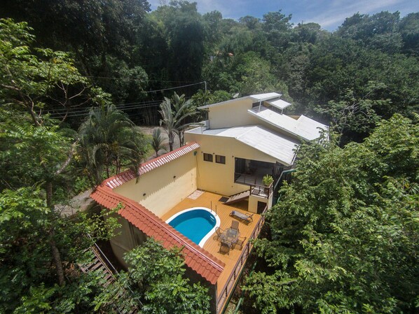 Aerial view of the villa