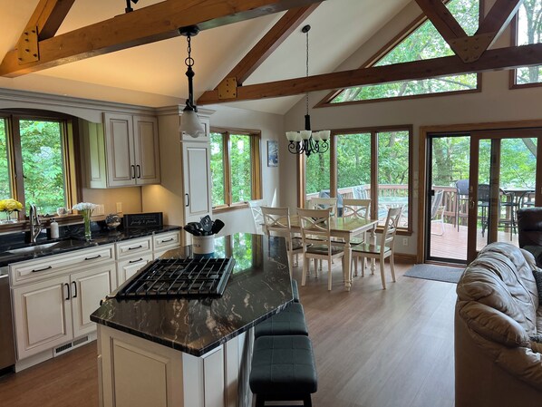 Great room with lots of windows and beautiful views of  Stillpond.
