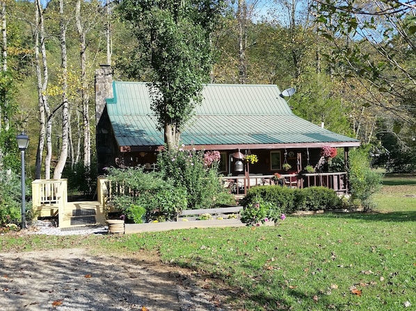 Now the cabin is handicapped accessible with  entry ramp and extension of porch