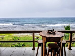 Sit out on the extra deep patio and listen to the waves... 