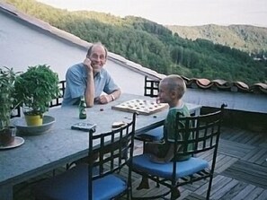 Roof terrace, ideal for evening meals and relaxing