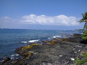 View from Alii Drive, directly in front of our building.