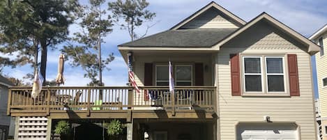 This is a view of the house from the street. 