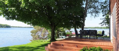 Enjoy your morning coffee just steps from the lake on our new 13x20' deck.