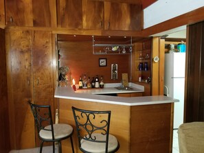 Bar right off the kitchen
