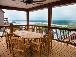 The porch is a  beautiful place to relax and enjoy!