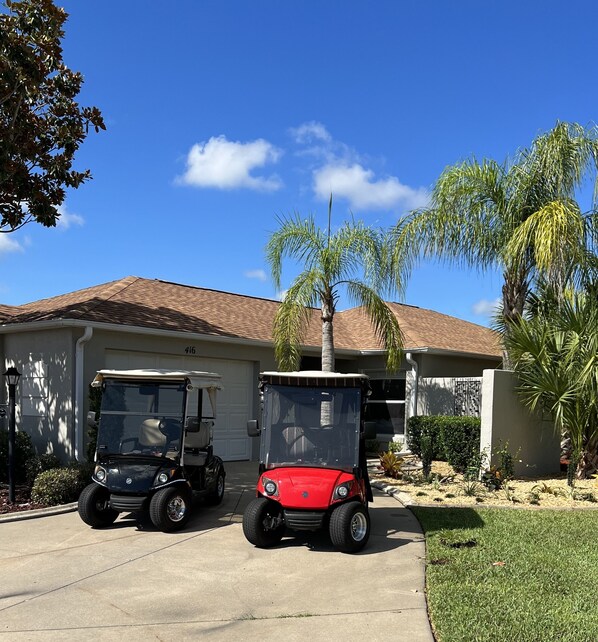 Two golf carts available with your rental