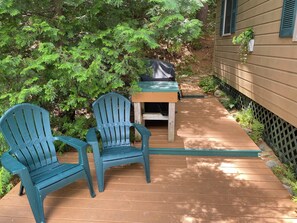 View of the deck with grill area.