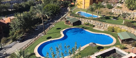 View from the terrace
of this complex's pool