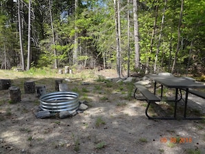 fire ring & picnic table
