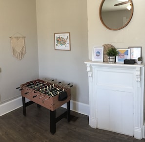 Game table in the dining room, converts to pool and air hockey as well. 