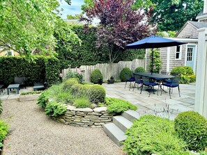 Garden as seen from living room steps