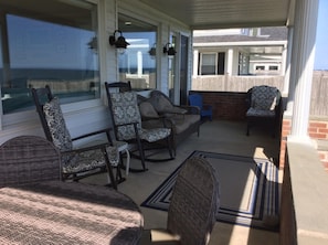 Covered oceanside porch