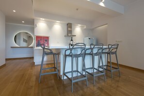 Dining and kitchen area