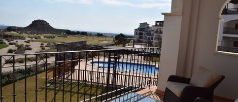 Large Terrace overlooking pool and Garden area