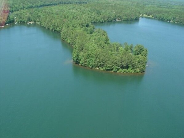 Guesthouse is located in the middle of the peninsula.  No sight lines to others.