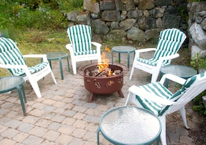Upper patio fire ring area.