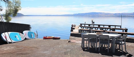 Private boat ramp and jetties on Lake Rotorua