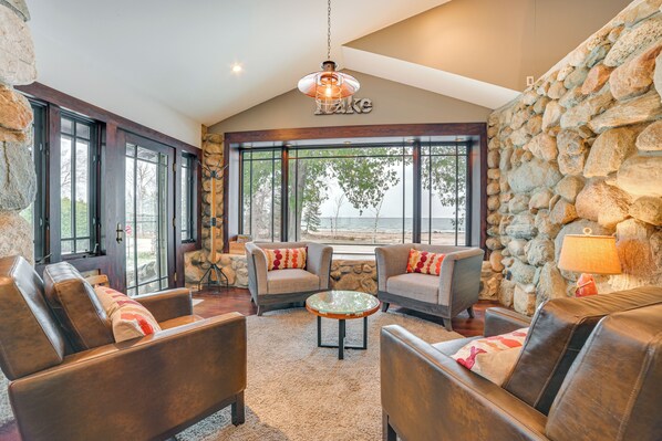 Charlevoix Vacation Rental | 2BR | 2BA | 1,300 Sq Ft | Stairs to Enter