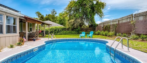 The large open pool is perfect for the kids!