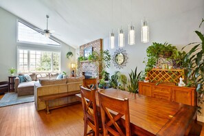 A large picture window brings a lot of light and great views!