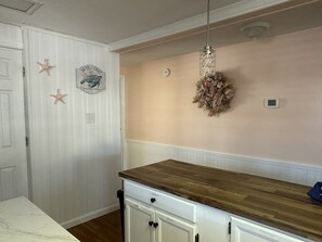 Fully-stocked kitchen.