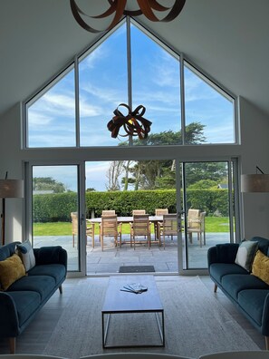 Seating area looking out to terrace