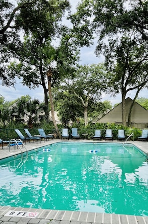 Private neighborhood pool, fenced in, just around the corner from our villa.