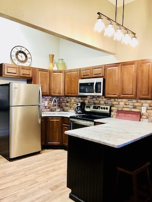 Fully stocked kitchen ready for your vacation stay!