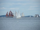 Windjammer parade with Rockland Lighthouse