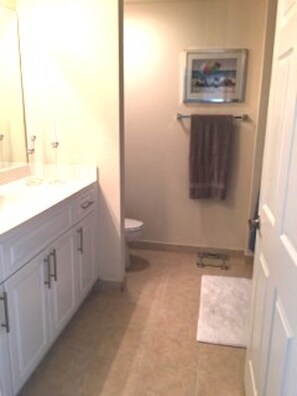 Full bath off guest room
 