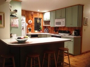 Kitchen is well stocked