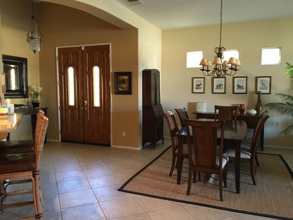 Dining room and front entrance