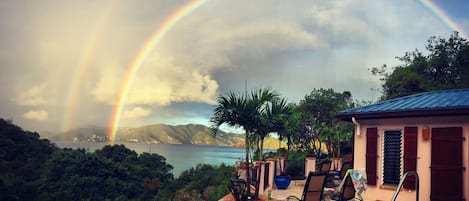 Double Rainbow from the loggia! Happens often.